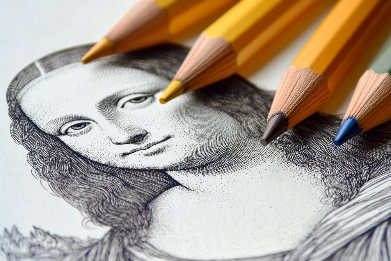 Free Printable PDF Mona Lisa Coloring Pages