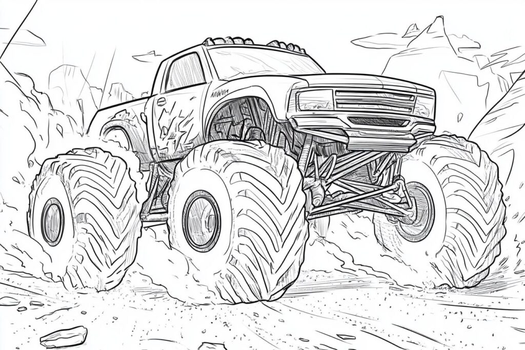 Monster Jam Coloring Pages Roar into Creativity with Monster Truck