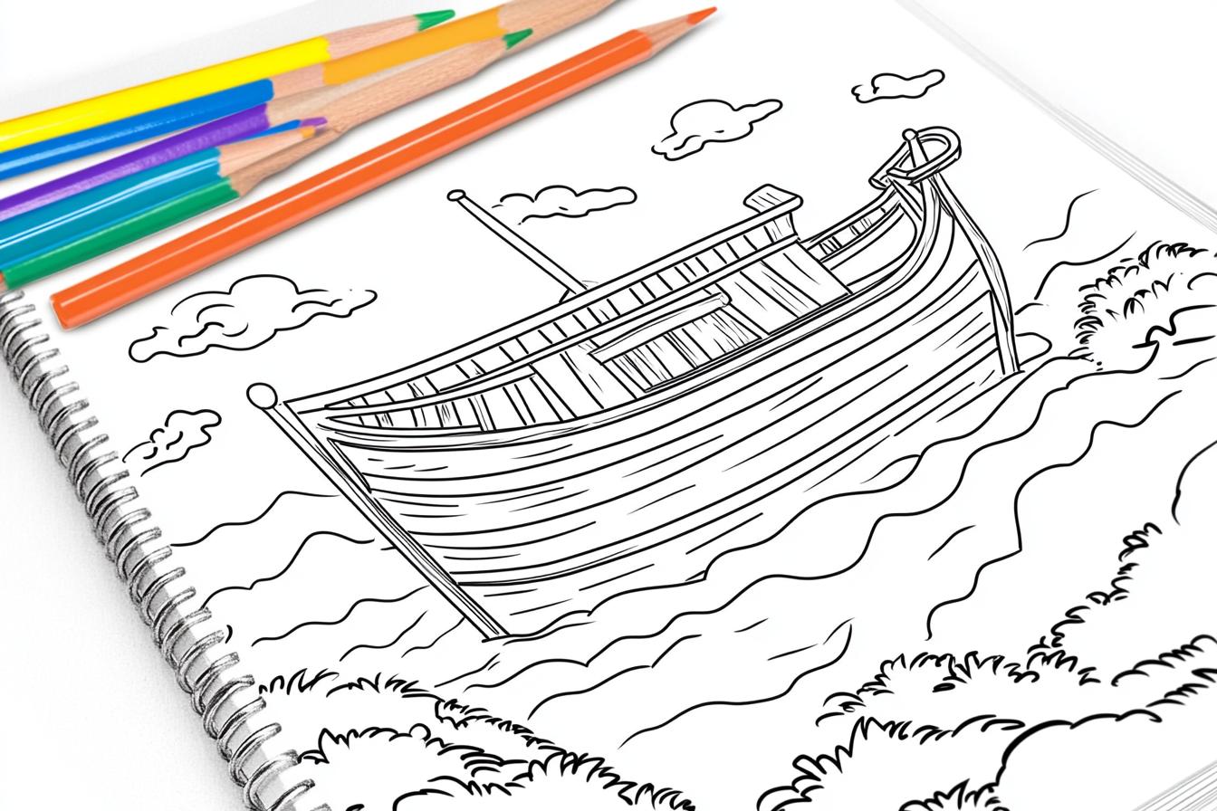 Free Printable PDF Noahs Ark Coloring Pages