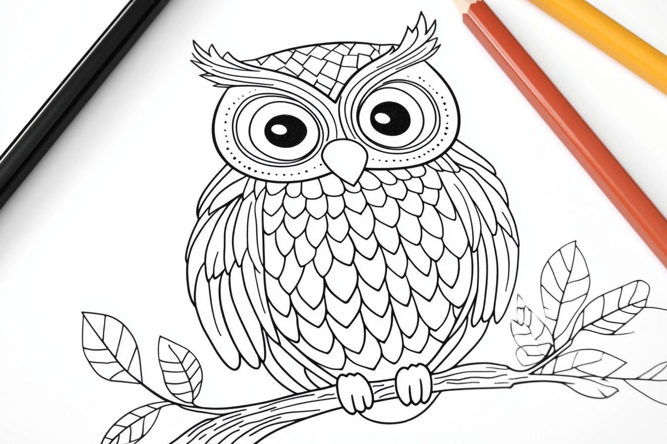 Free Printable PDF Owl Coloring Pages