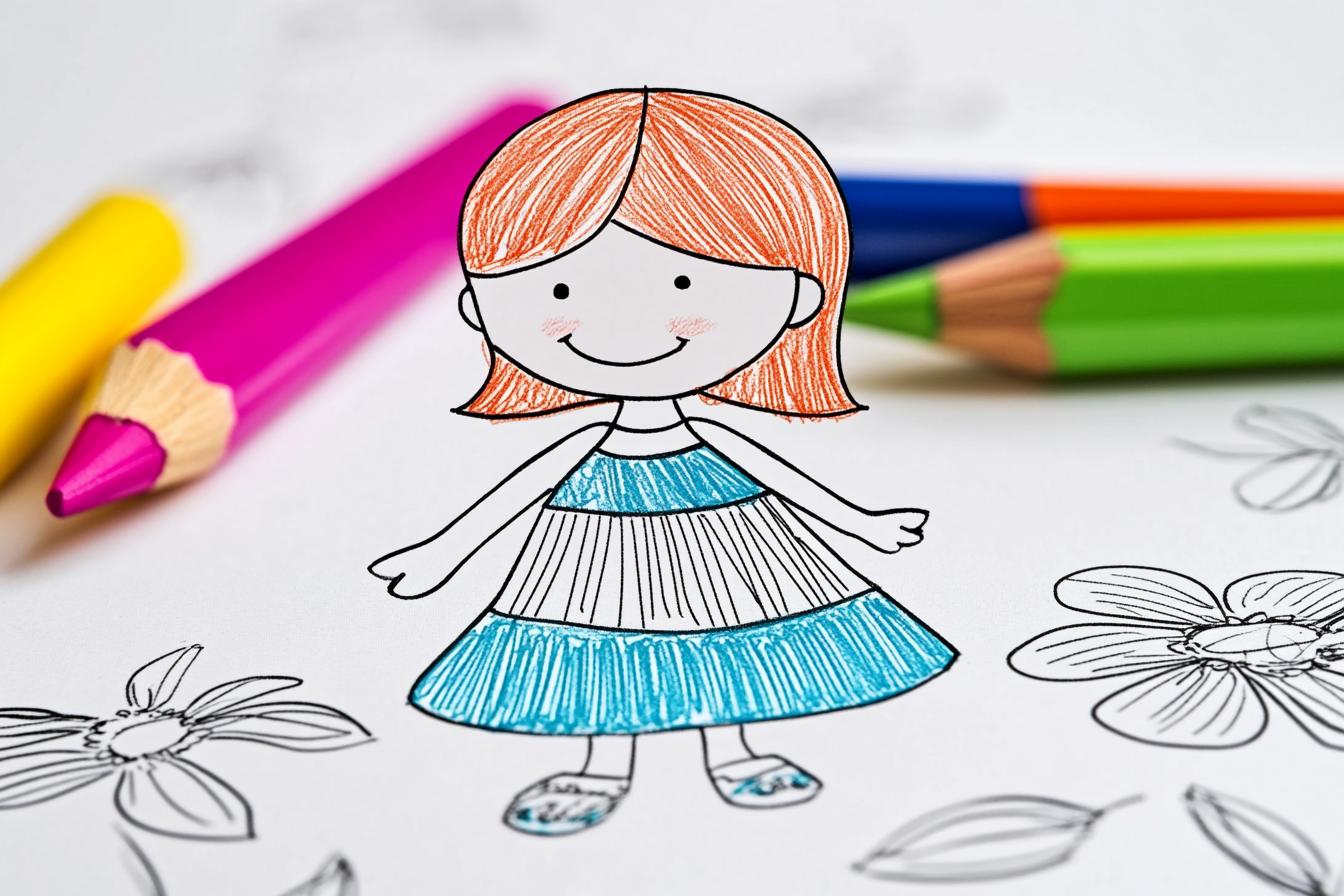 Paper Doll Coloring Pages Free Printable PDF Paper Doll Coloring Pages