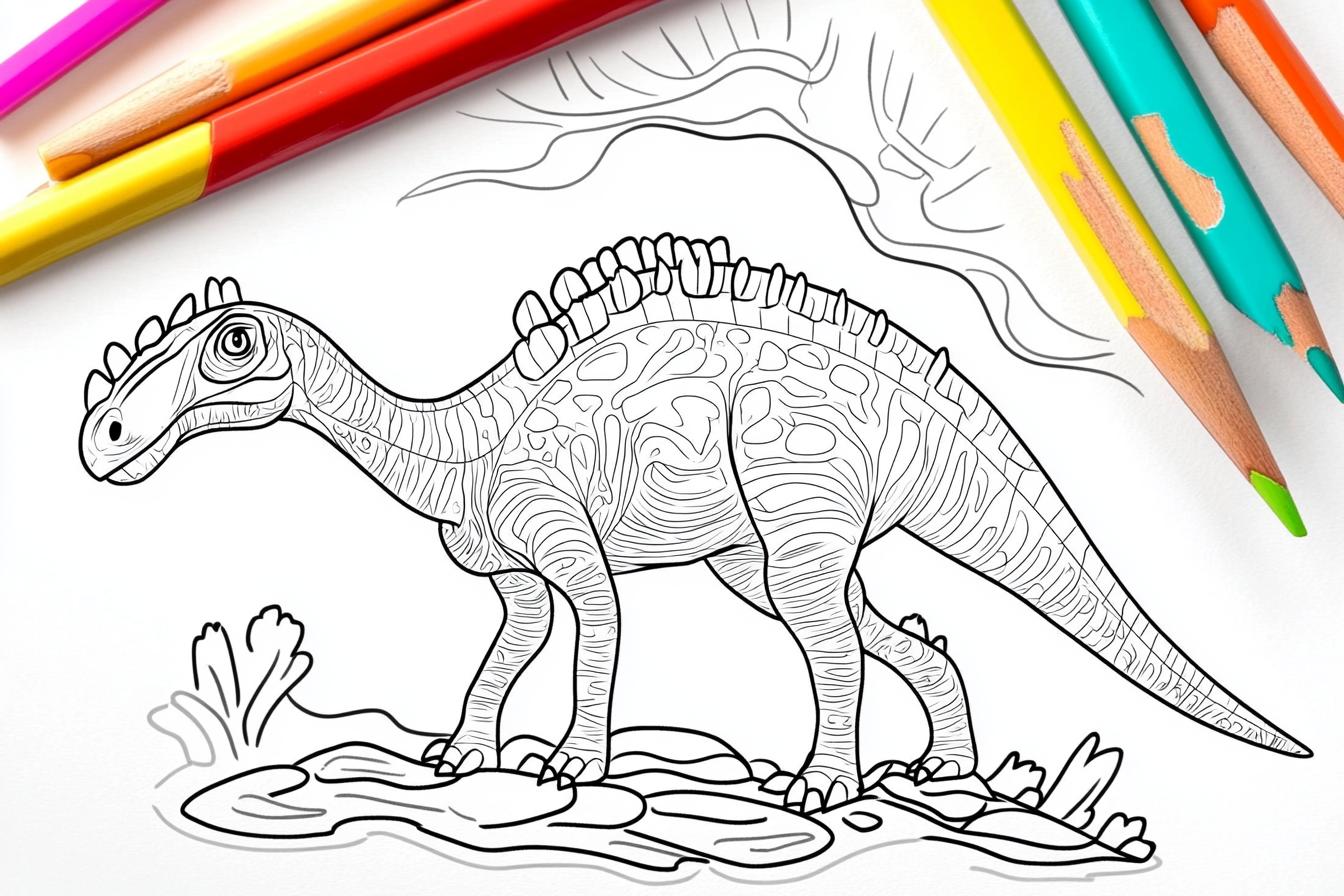 Free Printable PDF Parasaurolophus Coloring Pages
