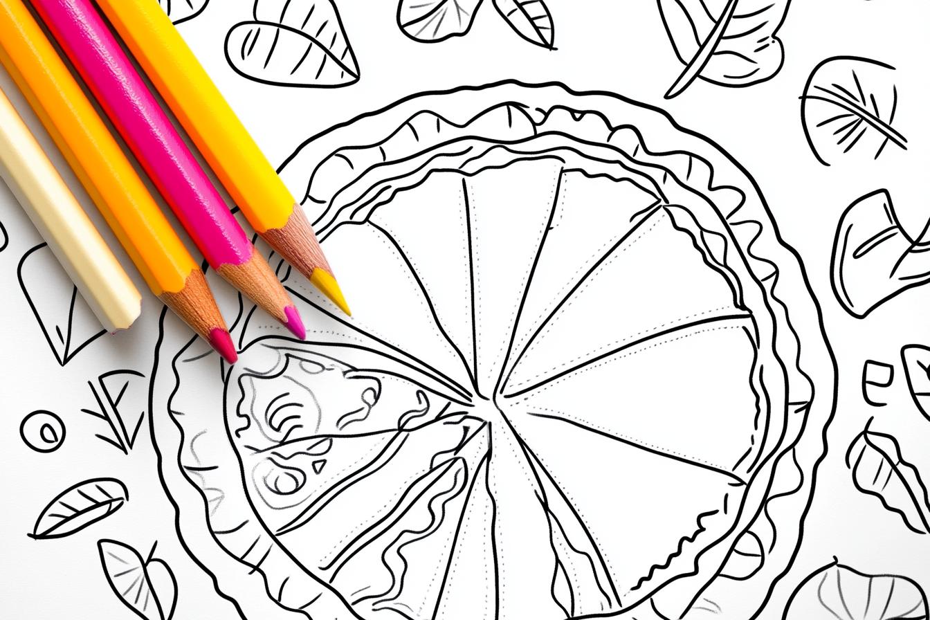Pie Coloring Pages Free Printable PDF Pie Coloring Pages