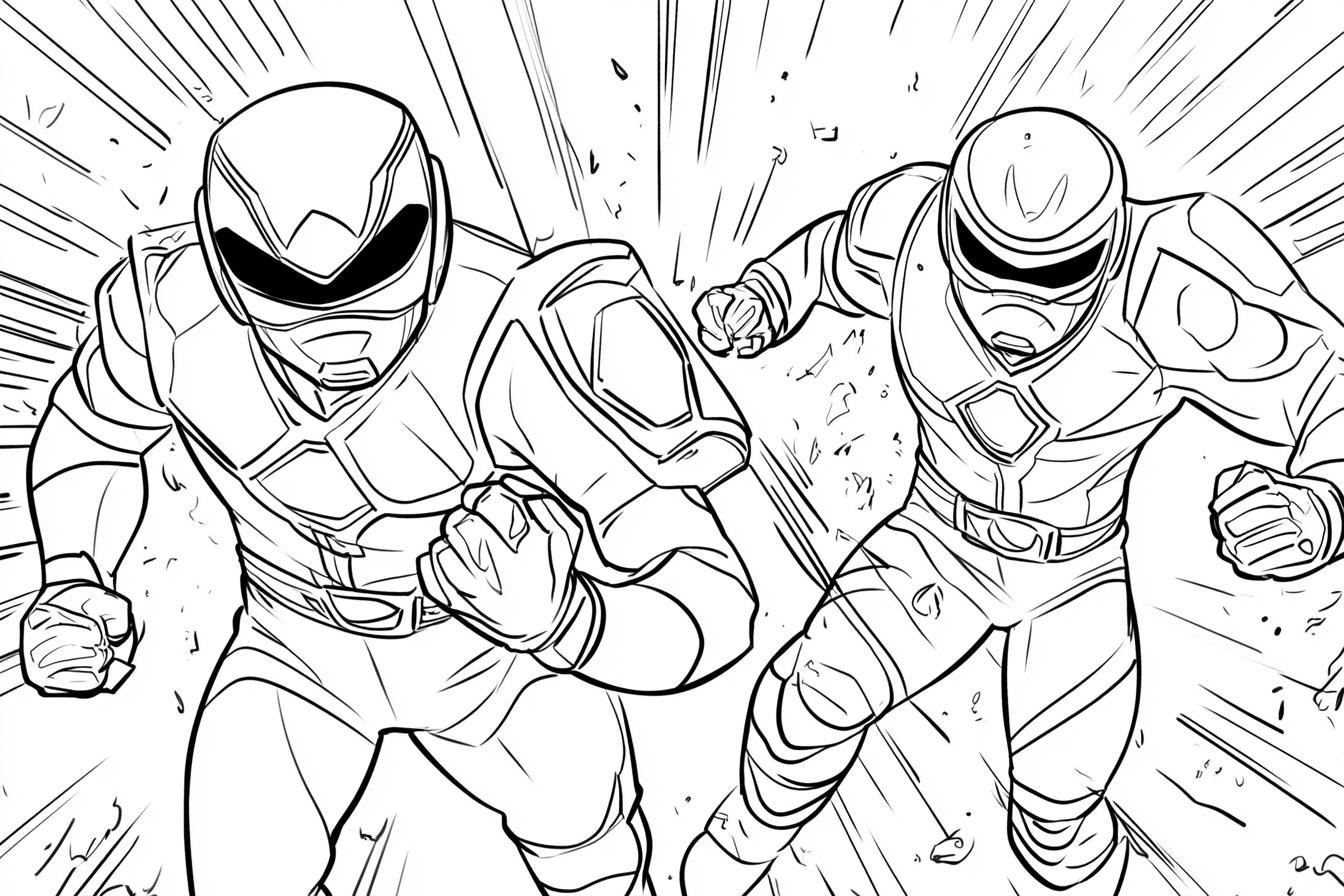 Free Printable PDF Power Rangers Coloring Pages