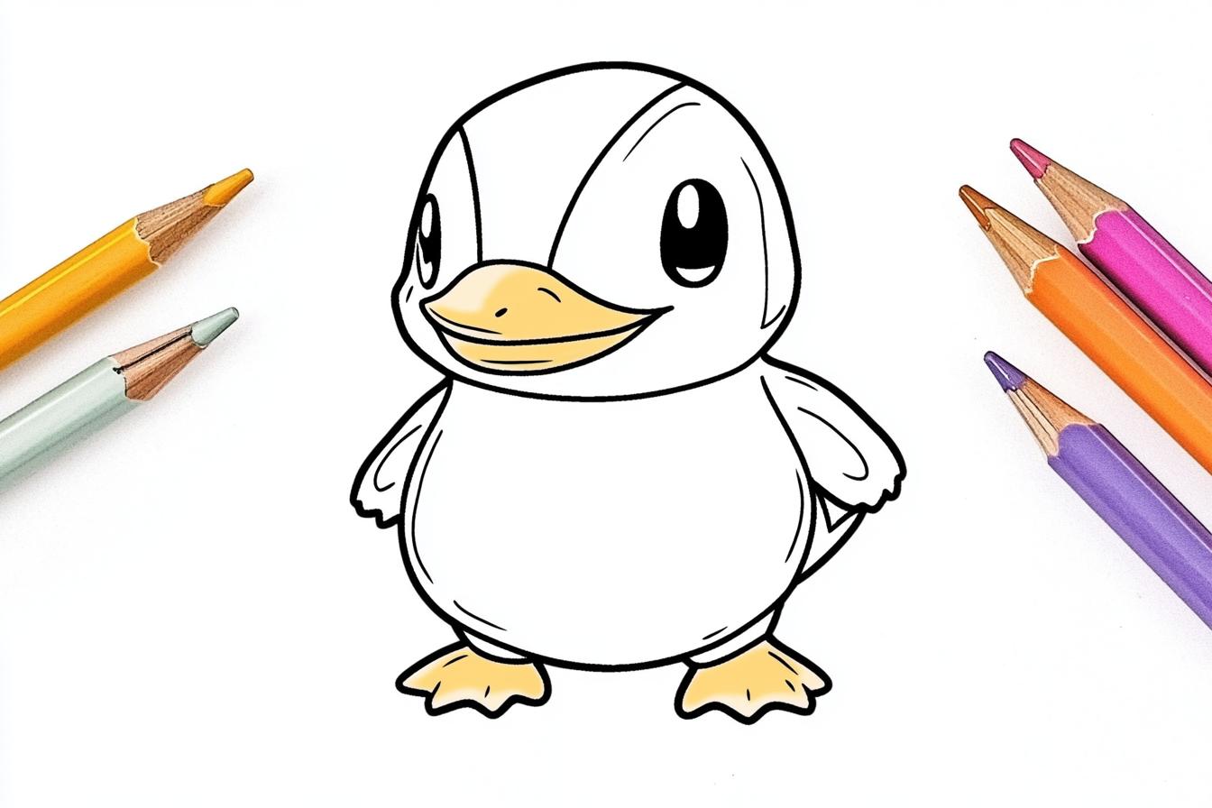 Psyduck Coloring Pages Free Printable PDF Psyduck Coloring Pages