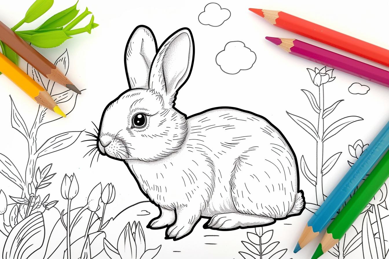 Rabbit Coloring Pages Free Printable PDF Rabbit Coloring Pages