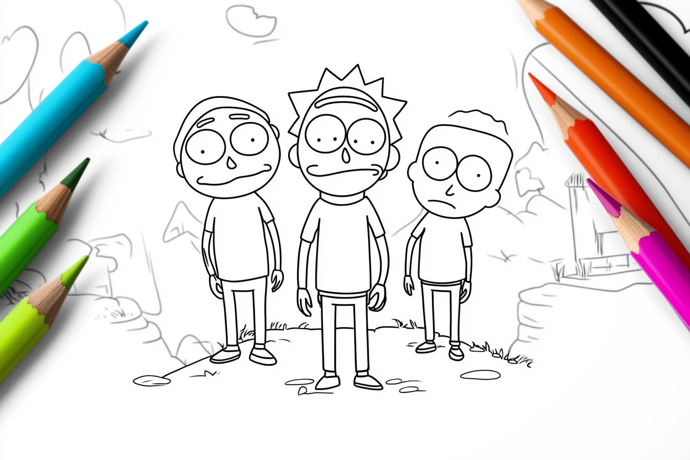 Rick And Morty Coloring Pages Free Printable PDF Rick And Morty Coloring Pages