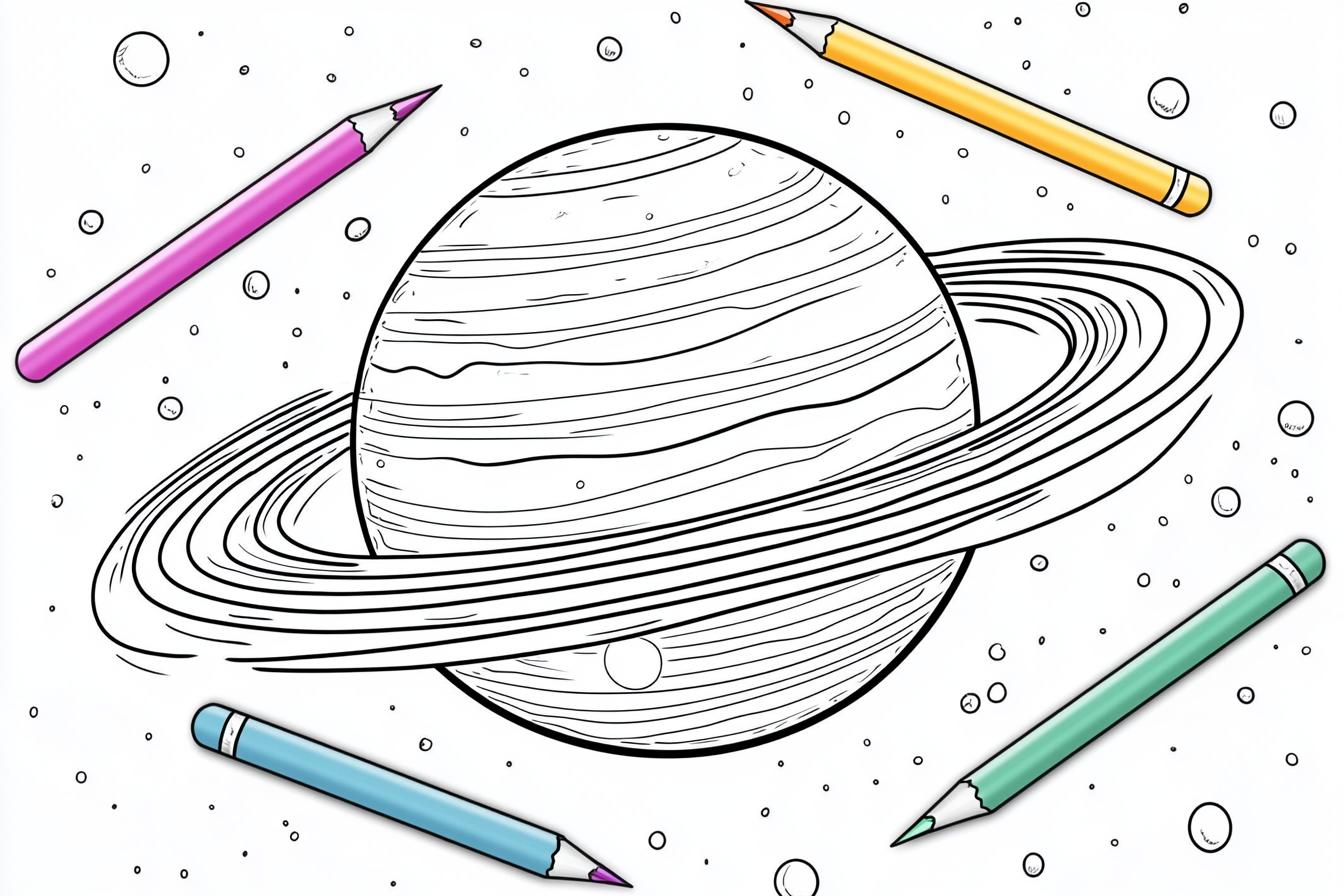 Saturn Coloring Pages Free Printable PDF Saturn Coloring Pages
