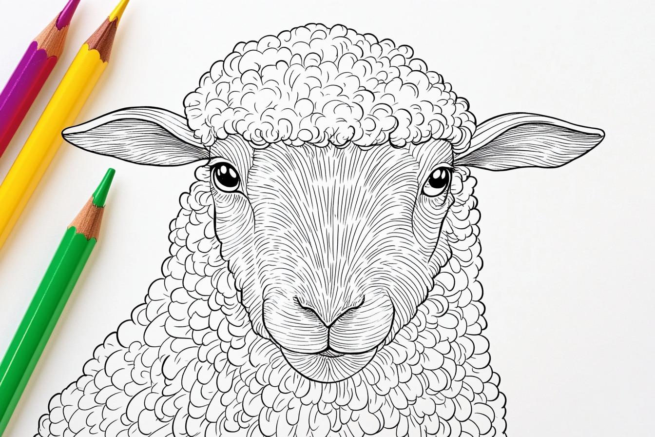 Free Printable PDF Sheep Coloring Pages
