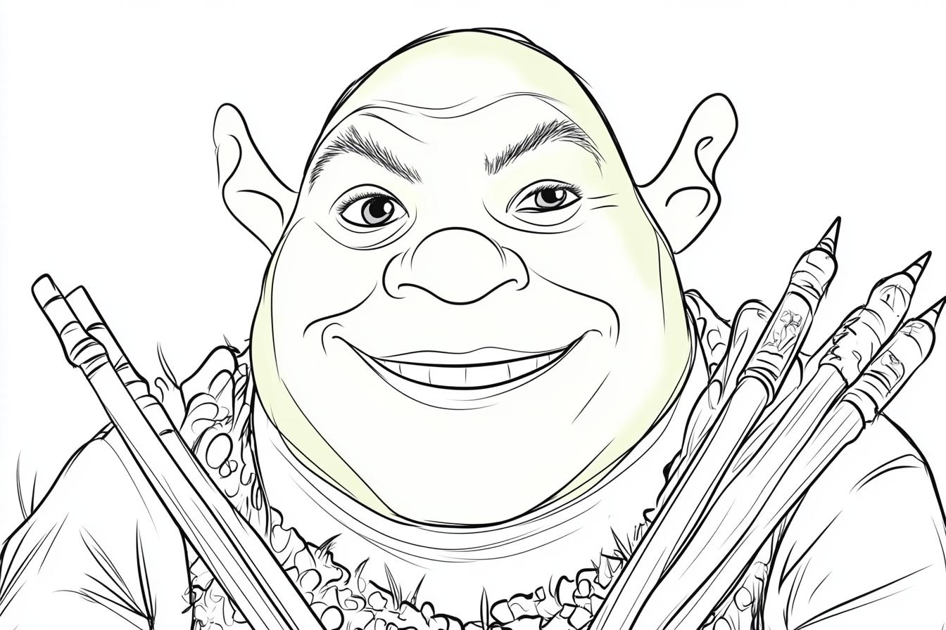 Shrek Coloring Pages Free Printable PDF Shrek Coloring Pages
