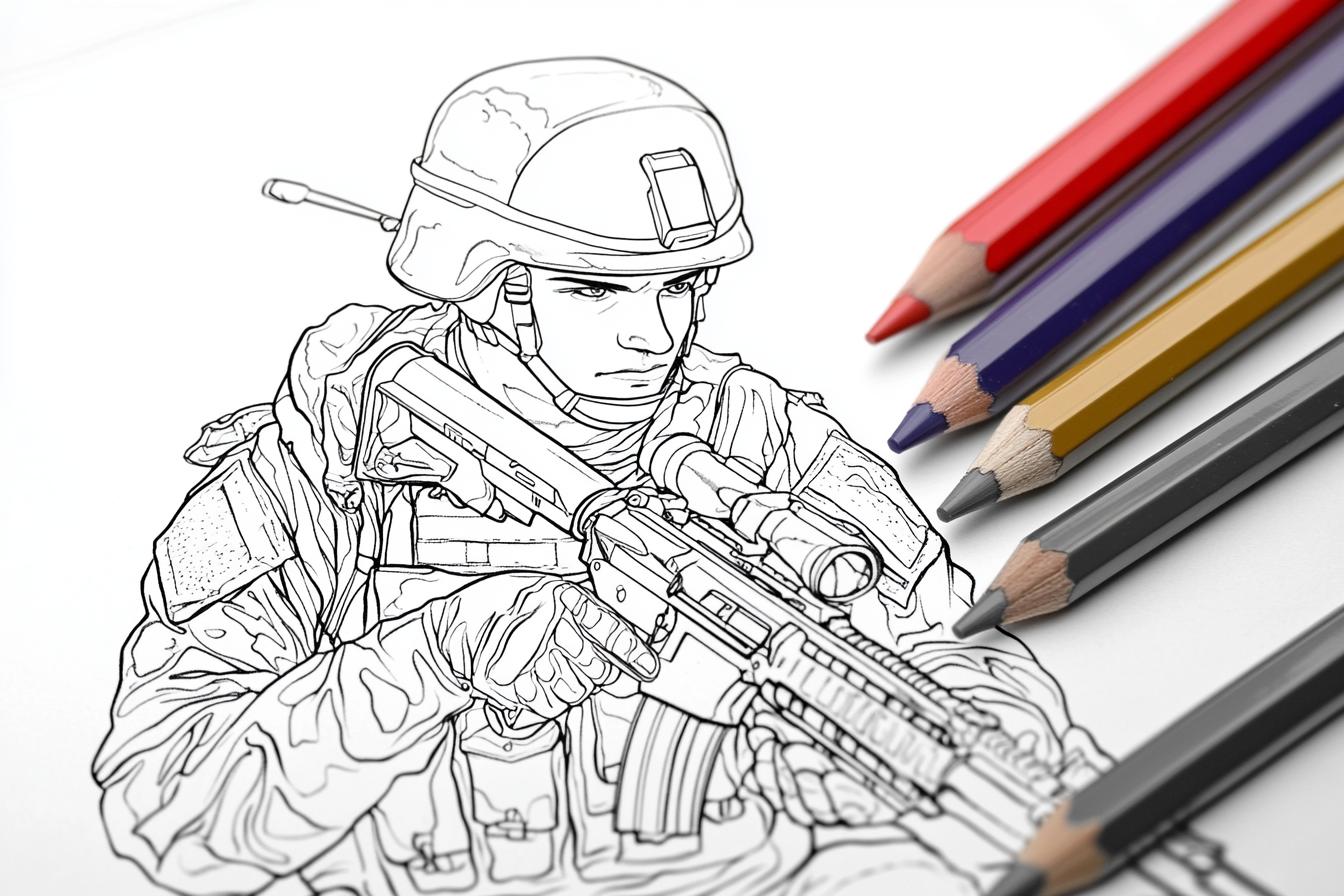 Free Printable PDF Soldier Coloring Pages