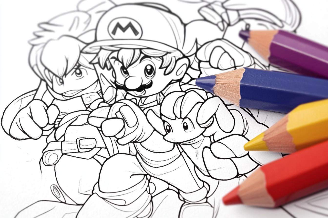 Free Printable PDF Super Smash Bros Coloring Pages