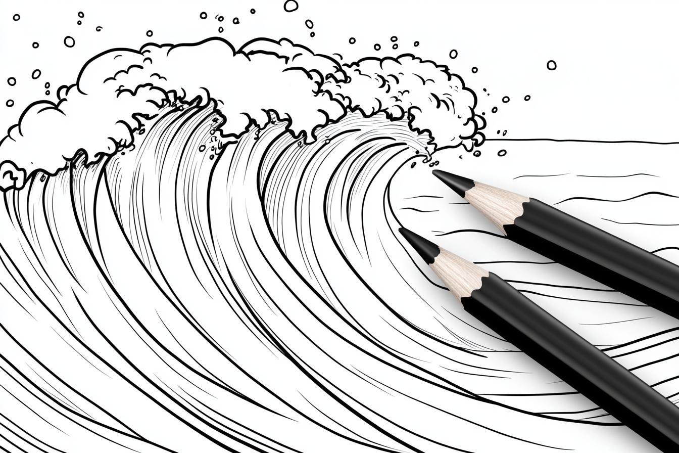 Surfing Coloring Pages Free Printable PDF Surfing Coloring Pages
