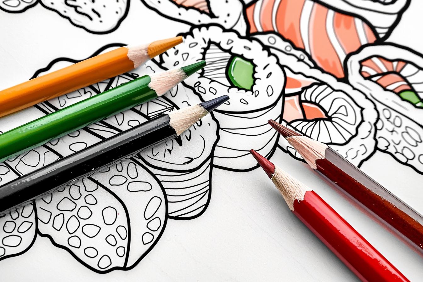 Sushi Coloring Pages Free Sushi Coloring Pages