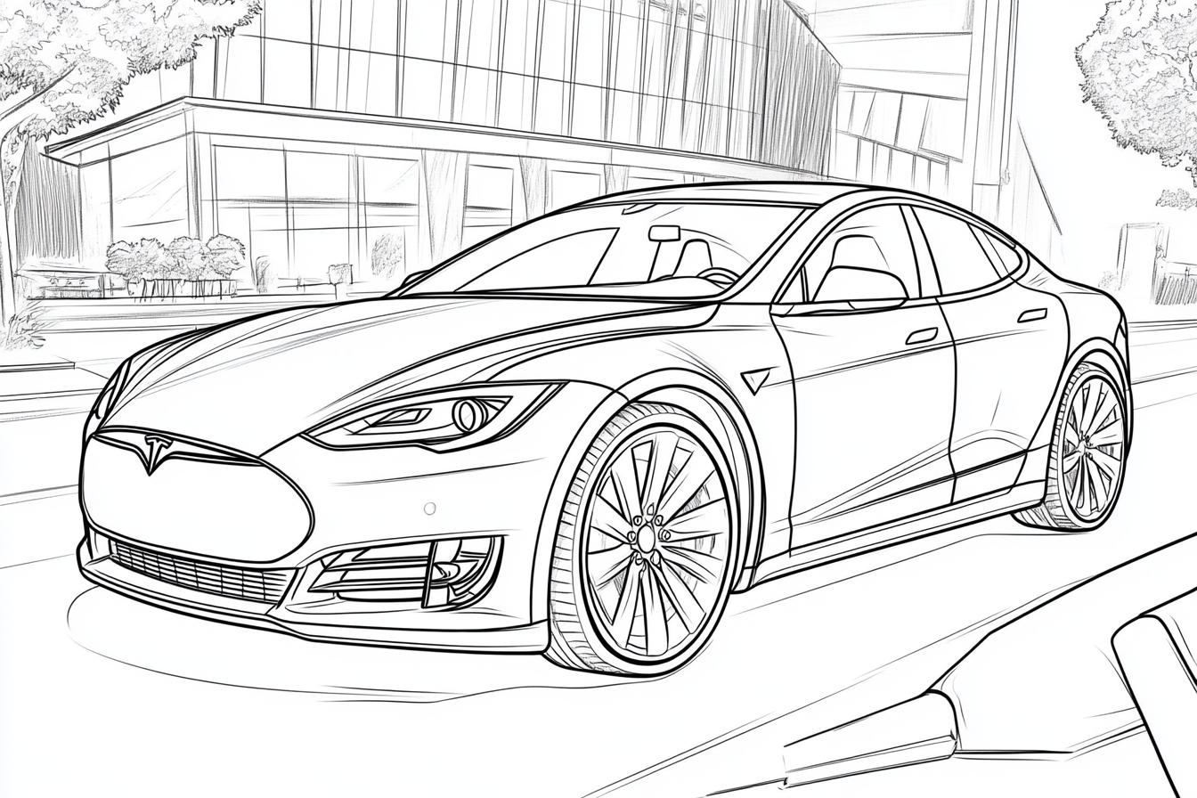 Free Printable PDF Tesla Coloring Pages