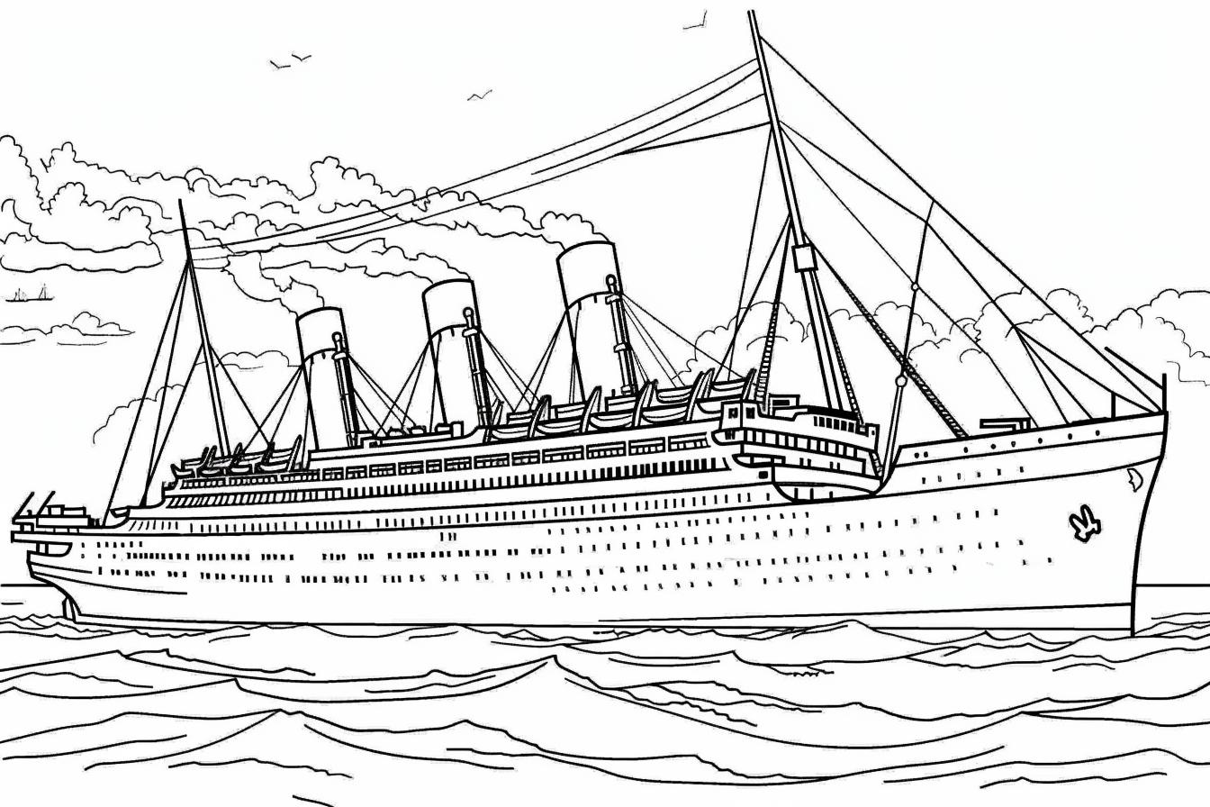 Titanic Coloring Pages Free Titanic Coloring Pages