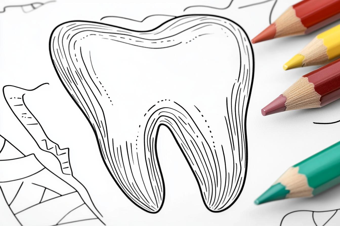 Free Printable PDF Tooth Coloring Pages