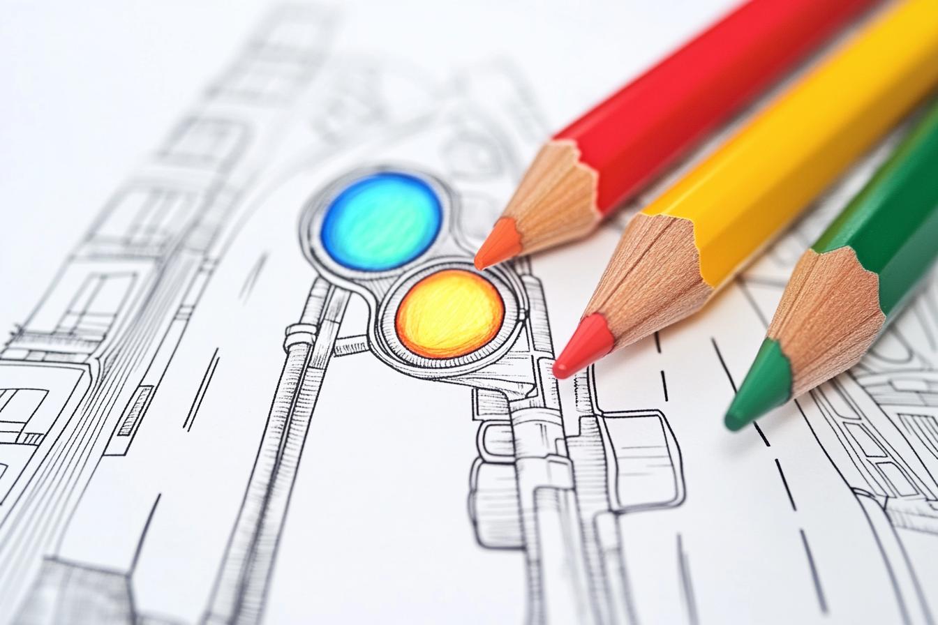 Free Printable PDF Traffic Light Color Pages