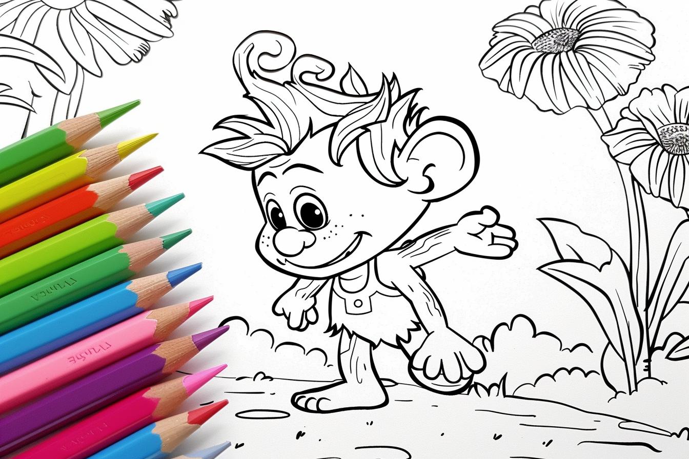 Trolls Coloring Pages Free Printable PDF Trolls Coloring Pages