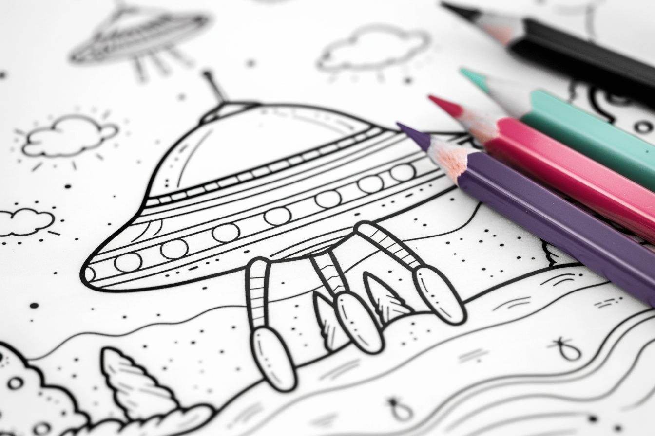 UFO Coloring Pages Free Printable PDF UFO Coloring Pages