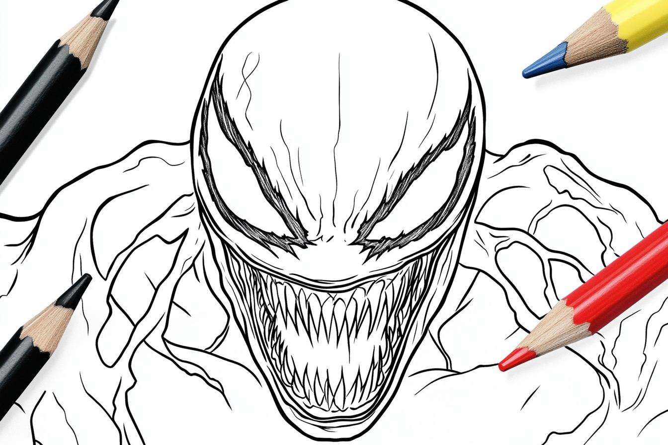 Venom Coloring Pages Free Printable PDF Venom Coloring Pages