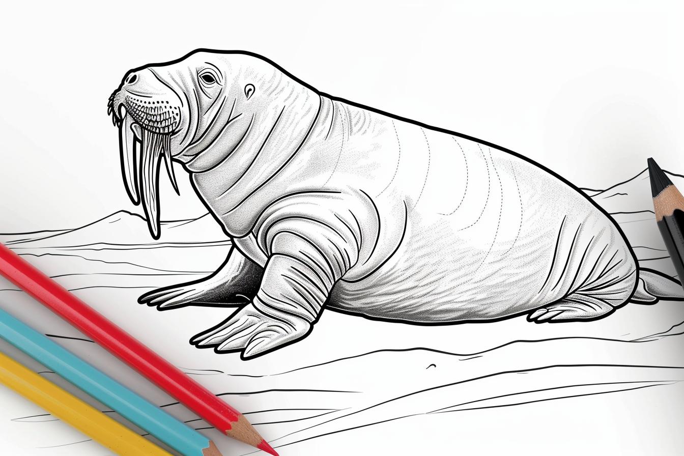 Walrus Coloring Pages Free Printable PDF Walrus Coloring Pages