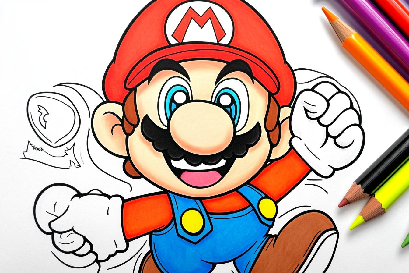 Free Printable PDF Waluigi Coloring Pages
