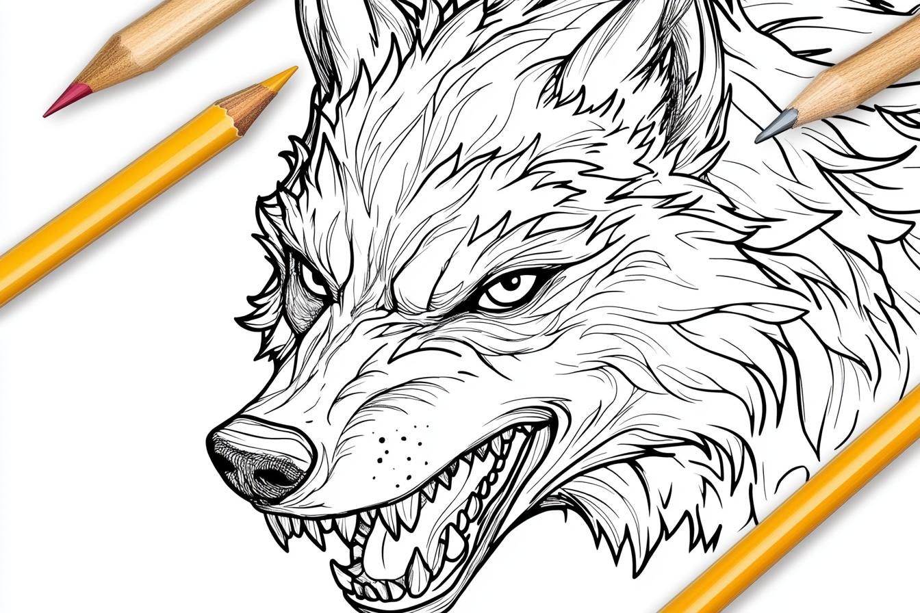 Free Printable PDF Werewolf Coloring Pages