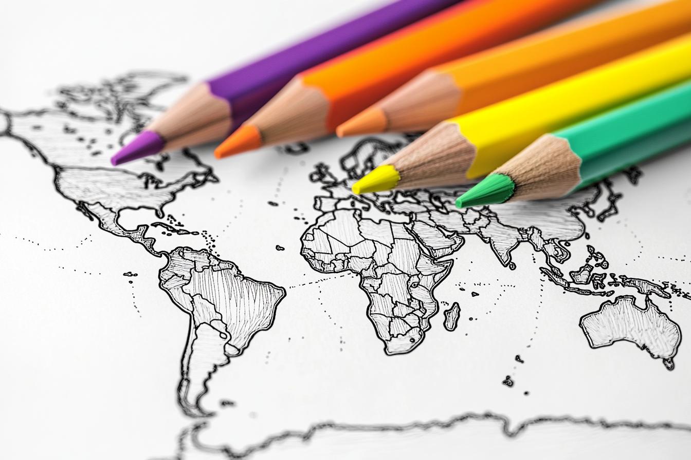 World Map Coloring Pages Free Printable PDF World Map Coloring Pages