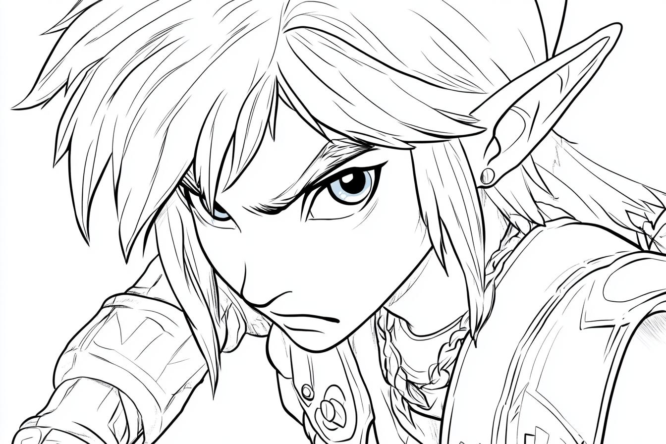Free Printable PDF Zelda Coloring Pages