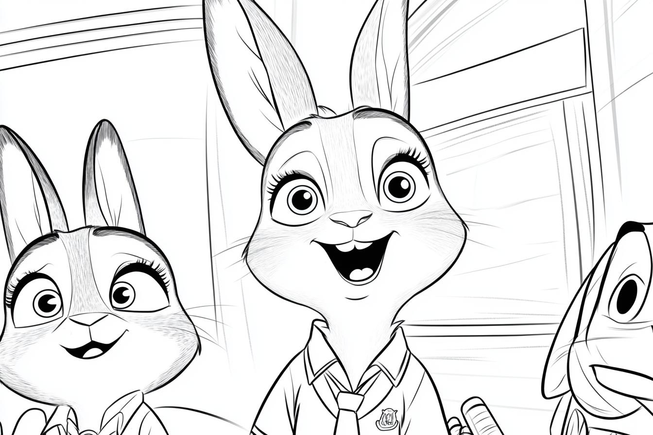 Free Printable PDF Zootopia Coloring Pages